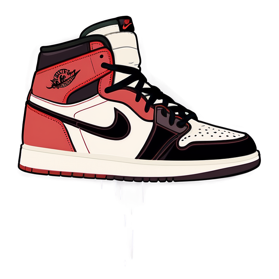 Retro Air Jordan 1 Illustration Png 54