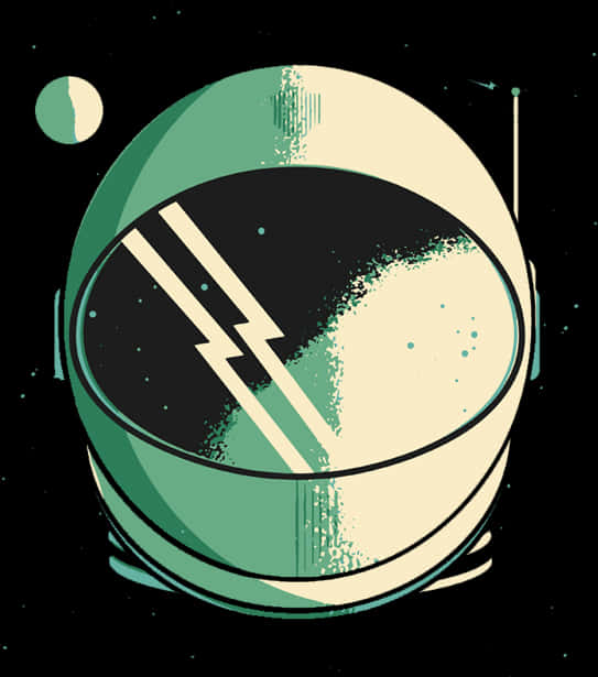 Retro Astronaut Helmet Vector Art