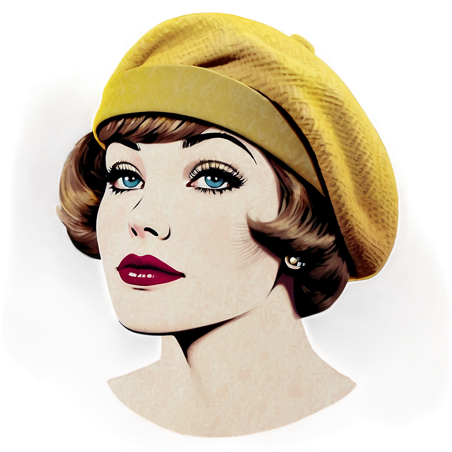 Retro Beret Graphic Png 88