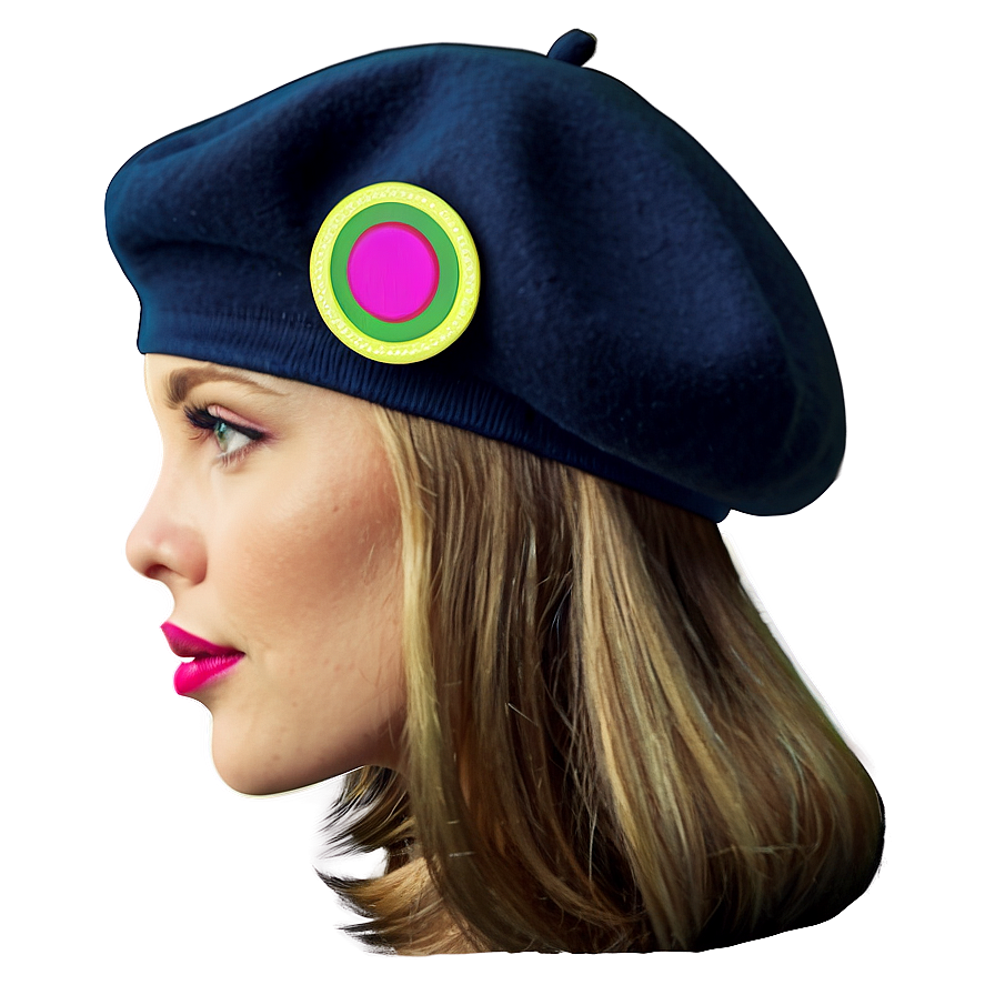 Retro Beret Graphic Png Qdv24