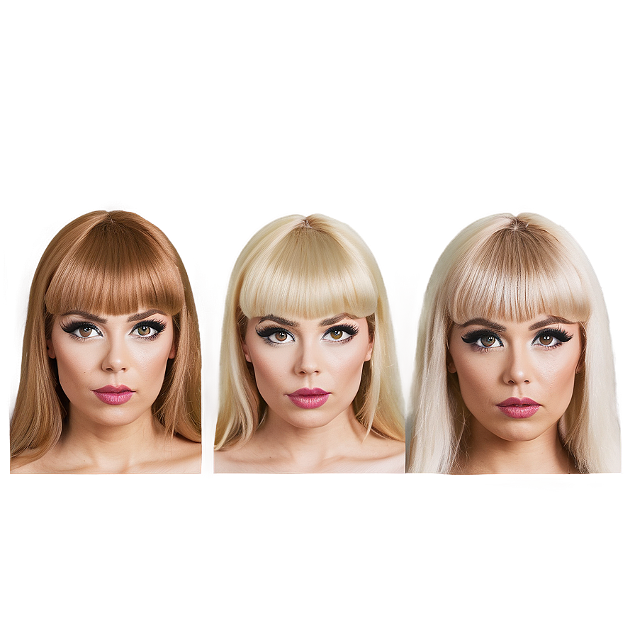 Retro Blonde Bangs Png Mke77