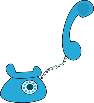 Retro Blue Rotary Phone