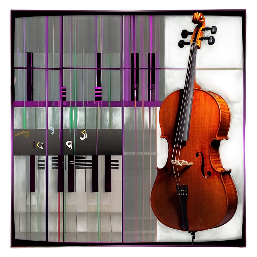 Retro Cello Poster Png 05242024