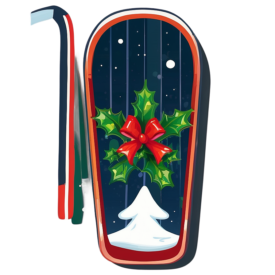 Retro Christmas Sled Png Cff35