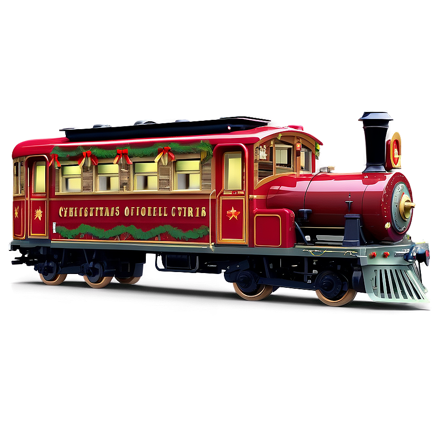 Retro Christmas Train Png Snd