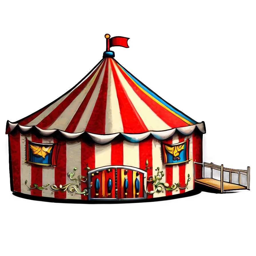 Retro Circus Tent Drawing Png Vmb