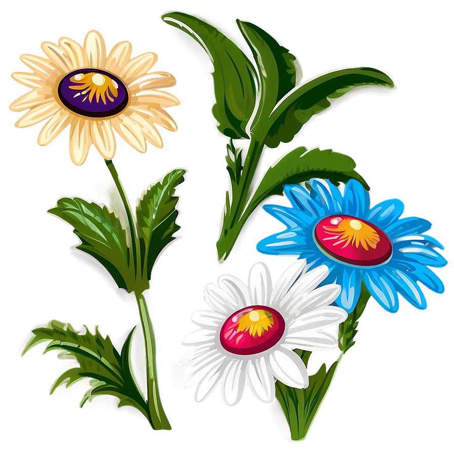 Retro Daisy Clipart Png 49