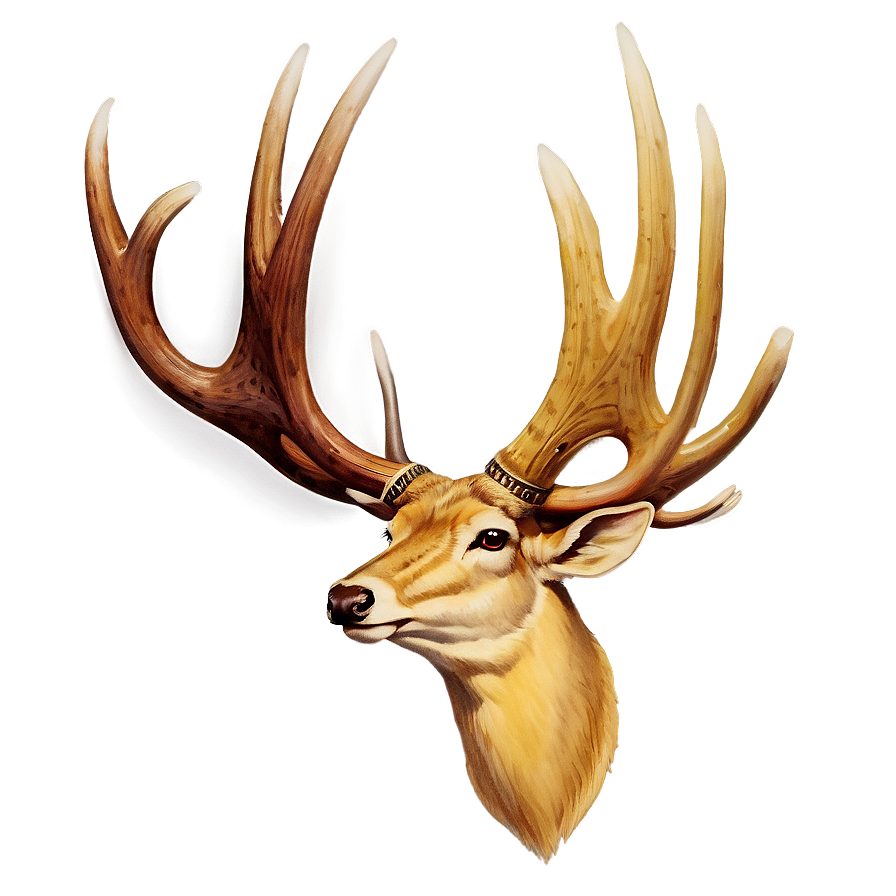 Retro Deer Antler Png 06122024