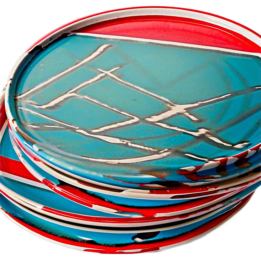 Retro Diner Style Plates Png Hno13