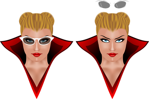 Retro Fashion Twin Portraits