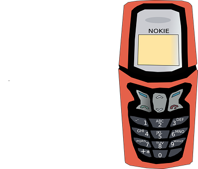 Retro Flip Phone Cartoon