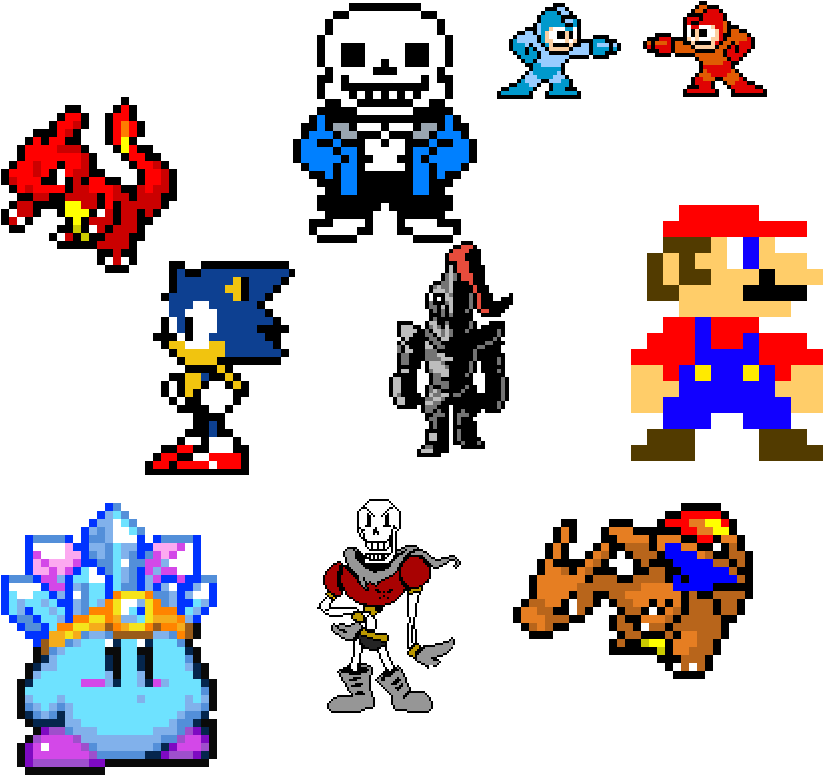 Retro_ Gaming_ Characters_ Collage