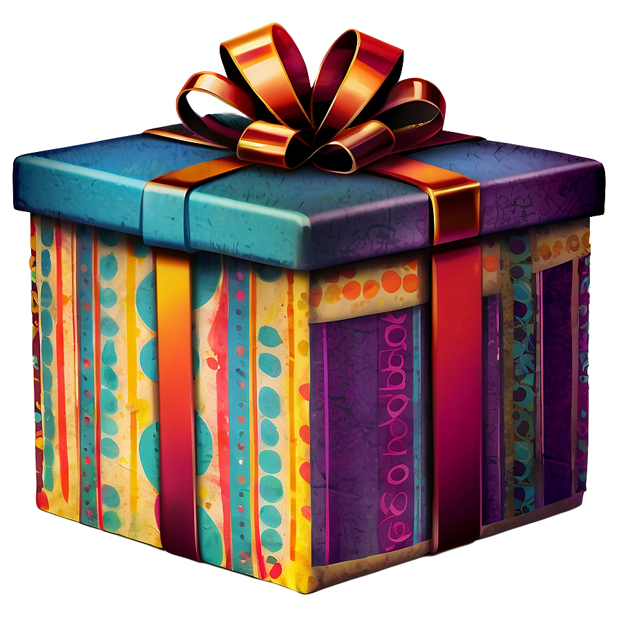 Retro Gift Box Png Doo71