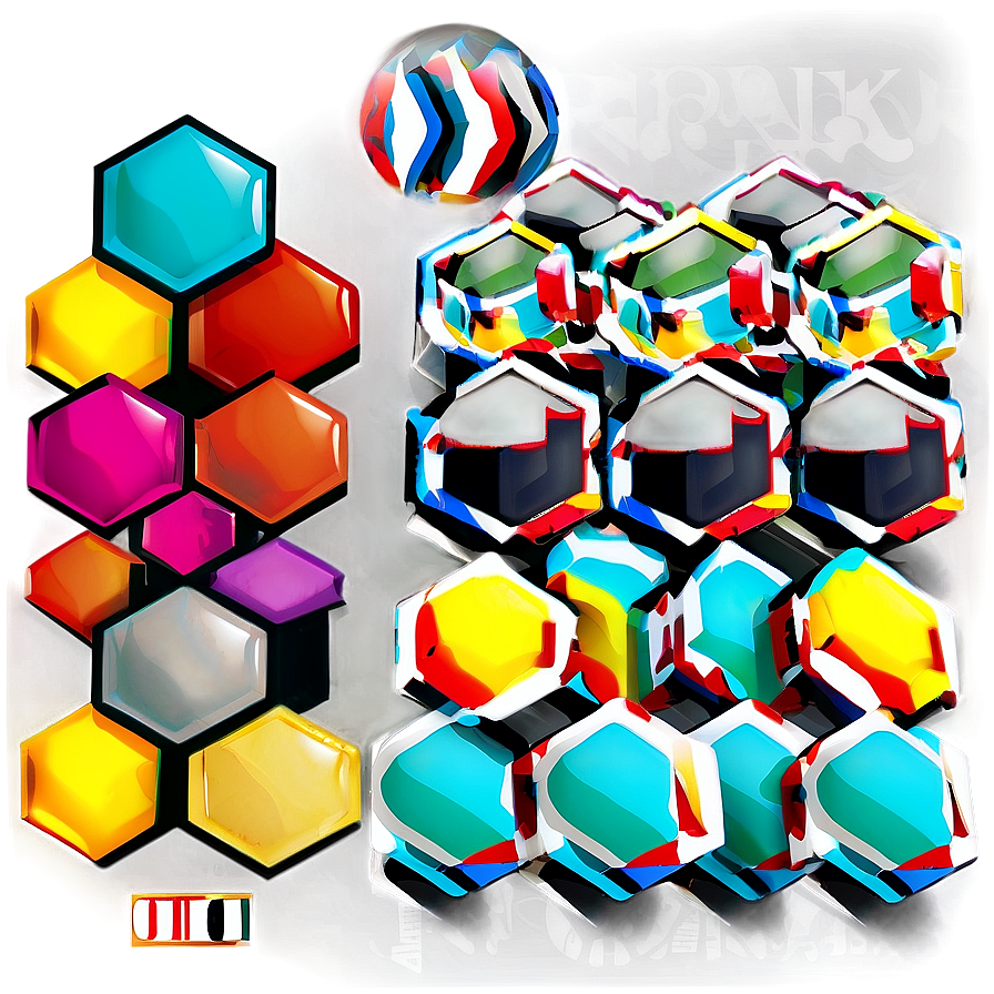 Retro Hexagon Pattern Png 06202024