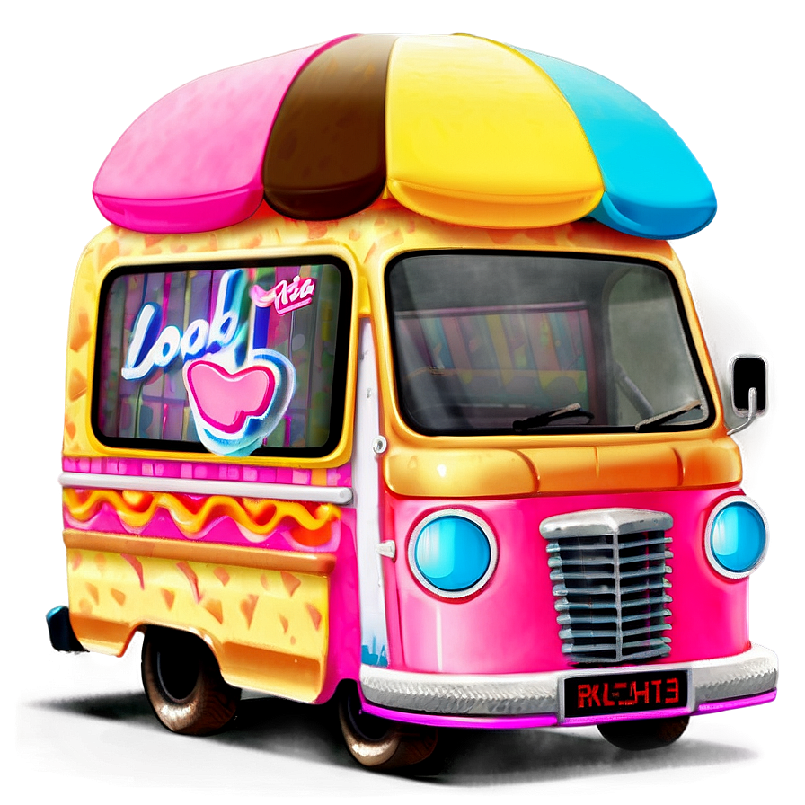 Retro Ice Cream Van Png 86