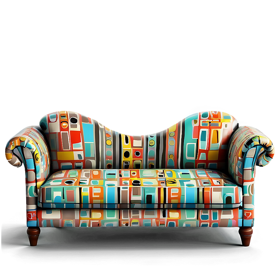 Retro Inspired Couch Png 17