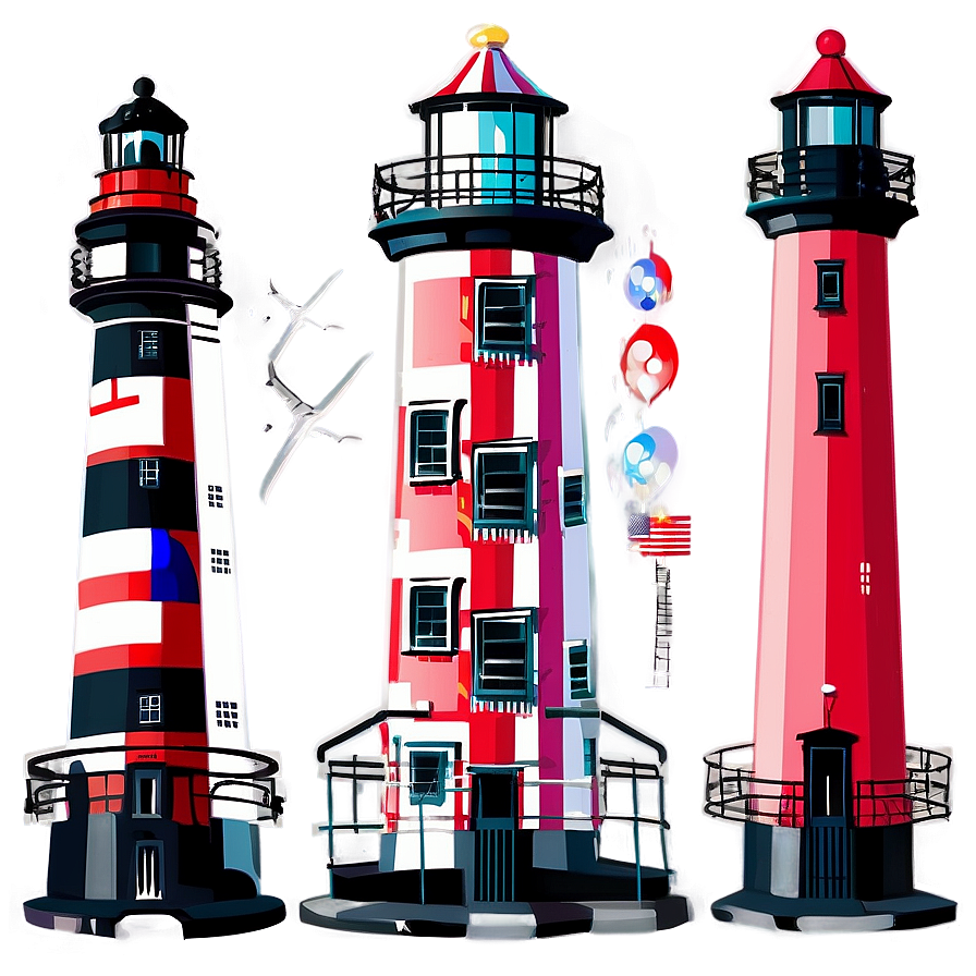 Retro Lighthouse Png 05242024