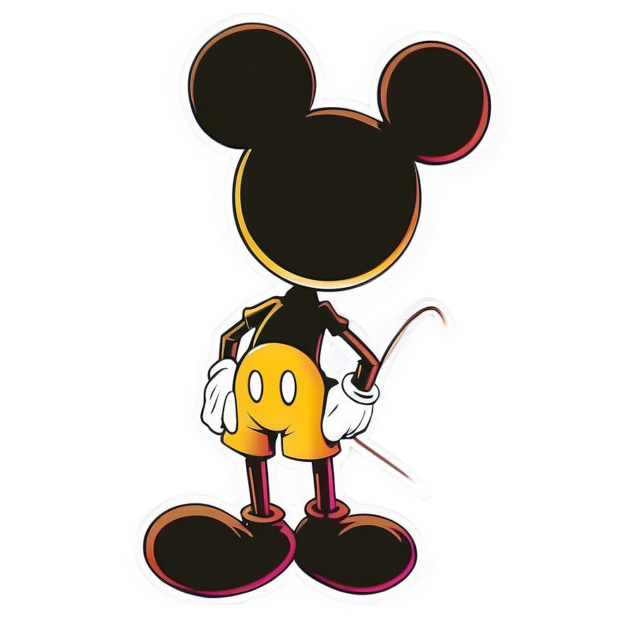 Retro Mickey Mouse Silhouette Png Xlq16