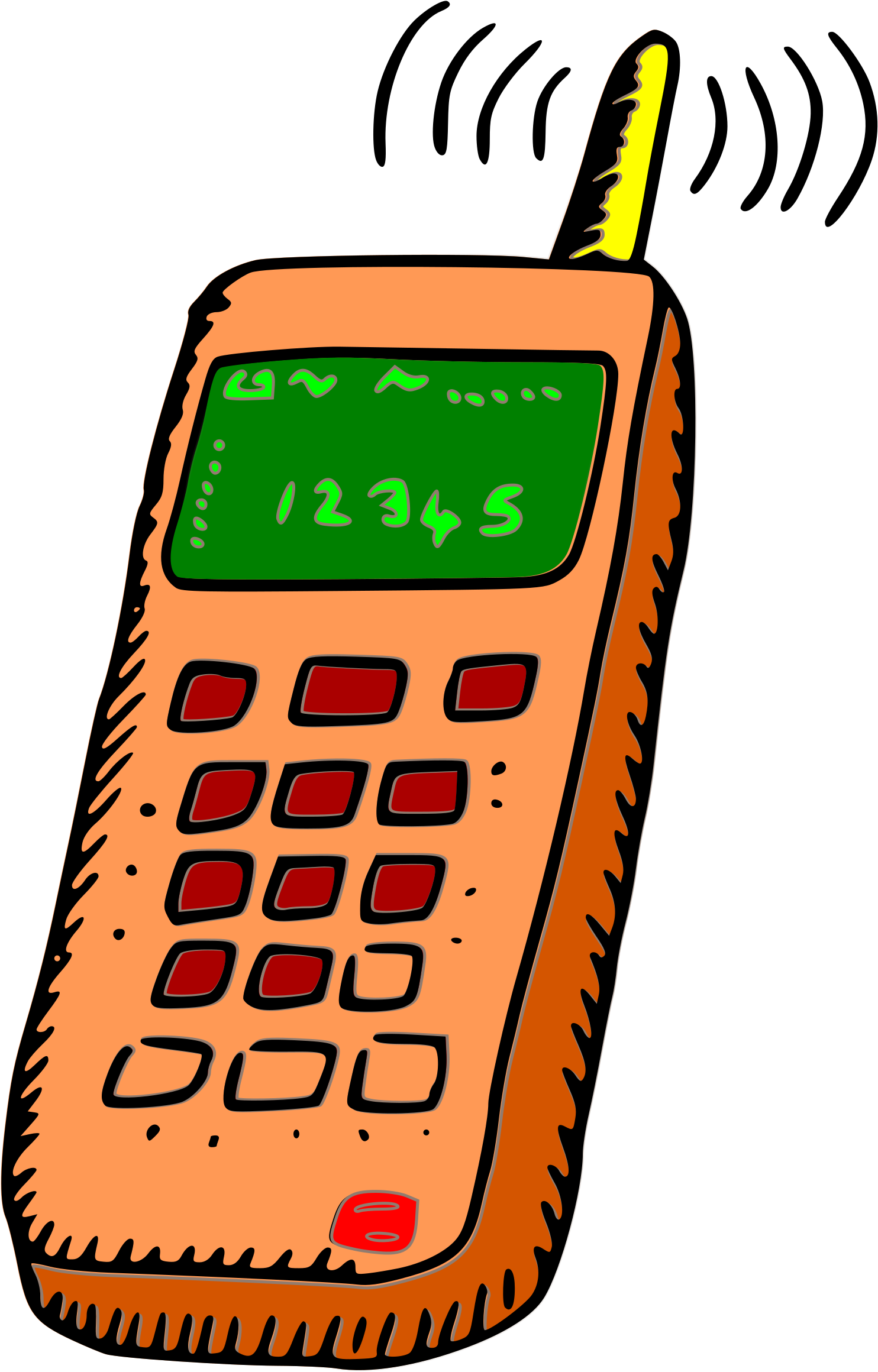 Retro Mobile Phone Clipart