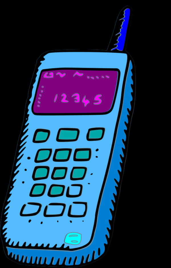 Retro_ Mobile_ Phone_ Illustration