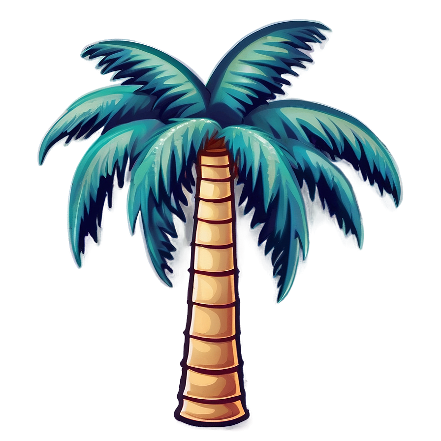 Retro Palm Tree Emoji Png Rba