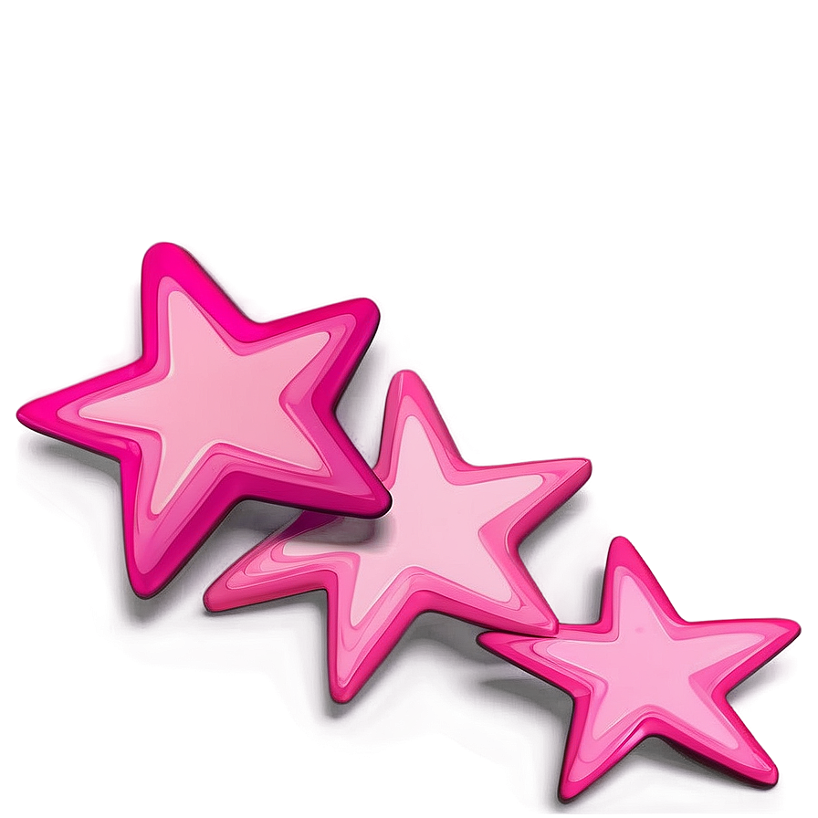 Retro Pink Stars Png Eep29