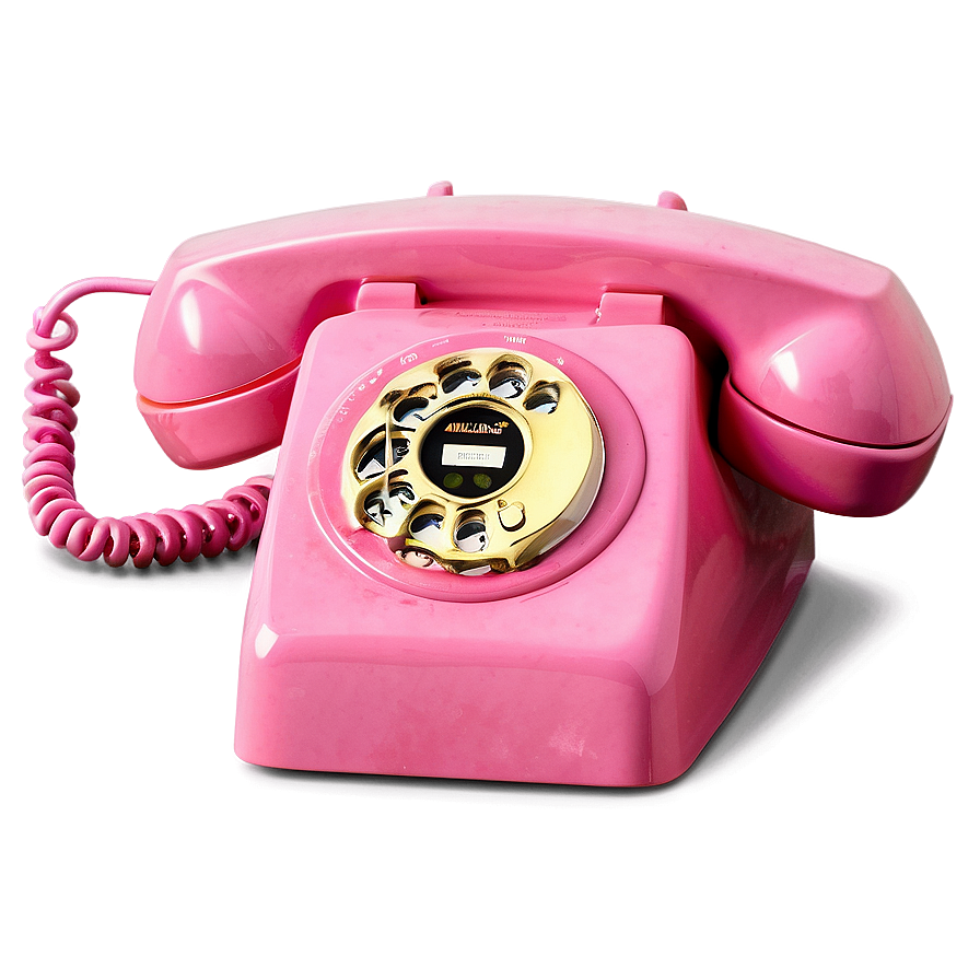 Retro Pink Telephone Png 86