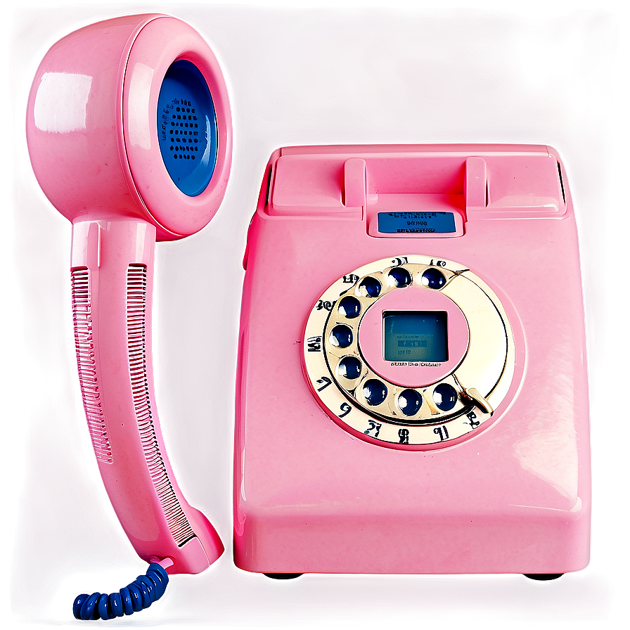 Retro Pink Telephone Png Lwj59