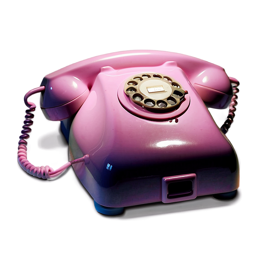 Retro Pink Telephone Png Uip21