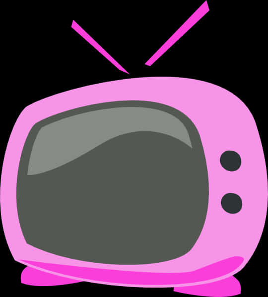 Retro Pink Television Vector