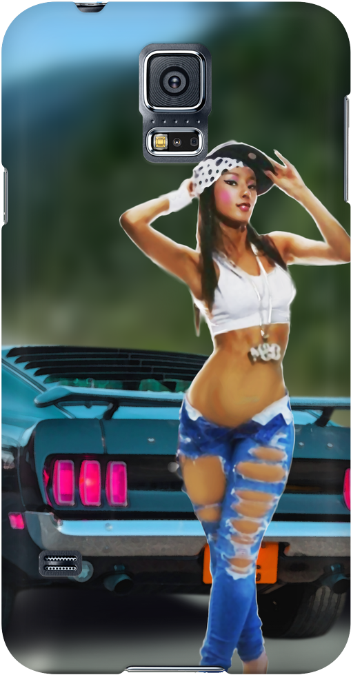 Retro Pinup Modelwith Classic Car