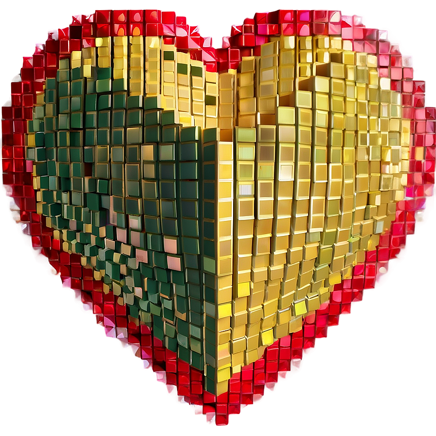 Retro Pixelated Heart Png 61