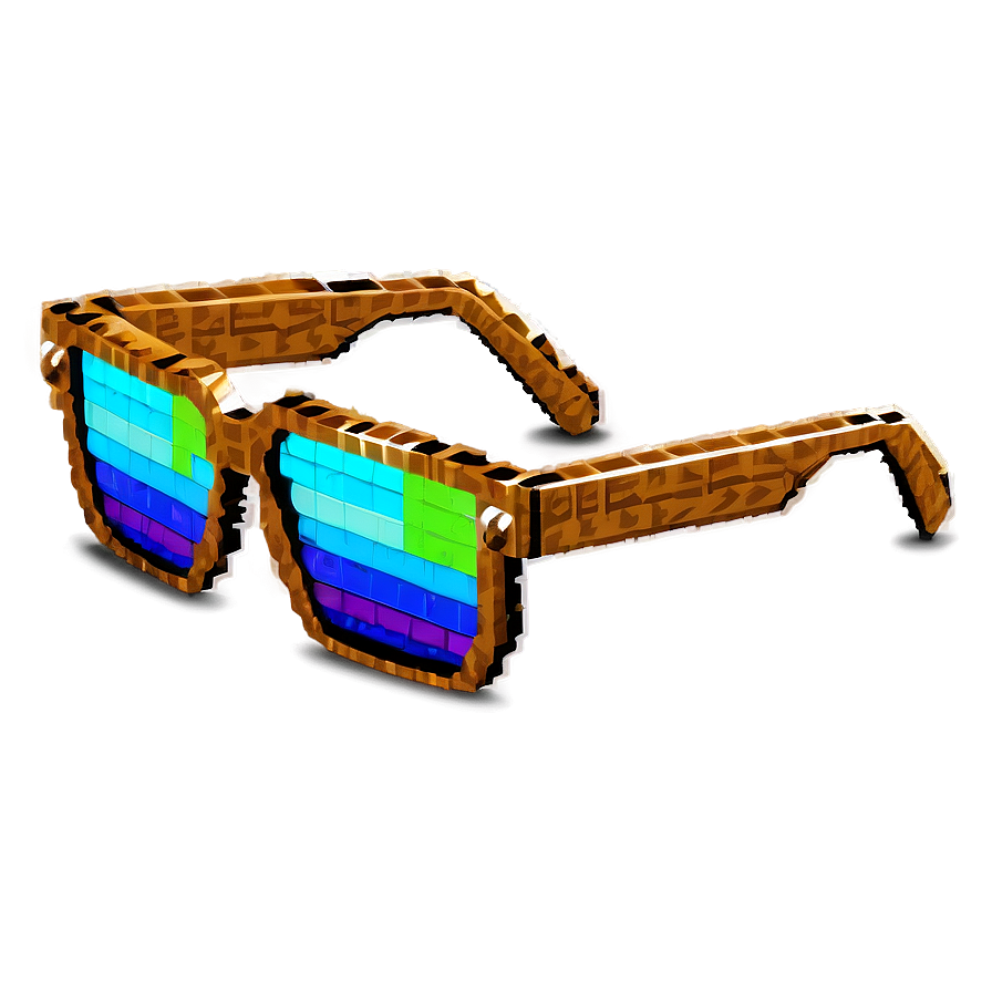 Retro Pixelated Sunglasses Png 06242024