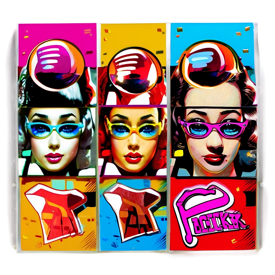 Retro Pop Art Mural Png 06282024