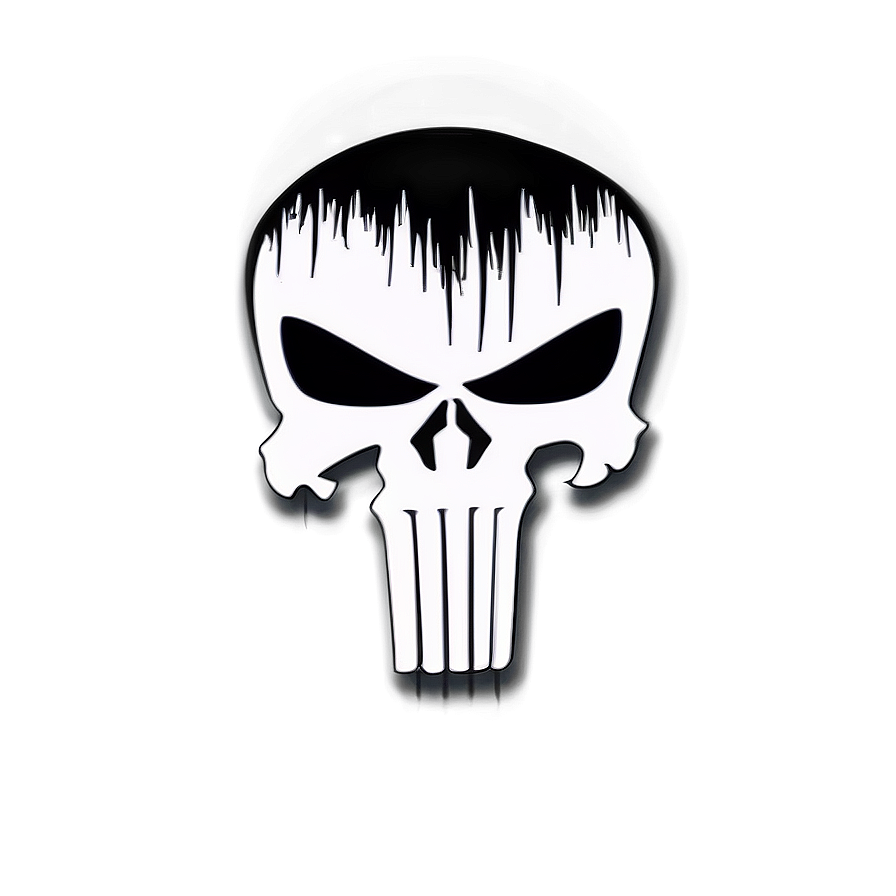 Retro Punisher Skull Logo Png 62