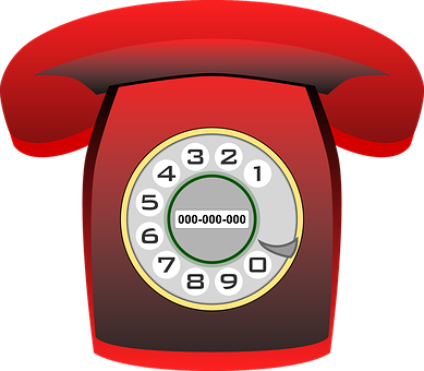 Retro Red Rotary Phone