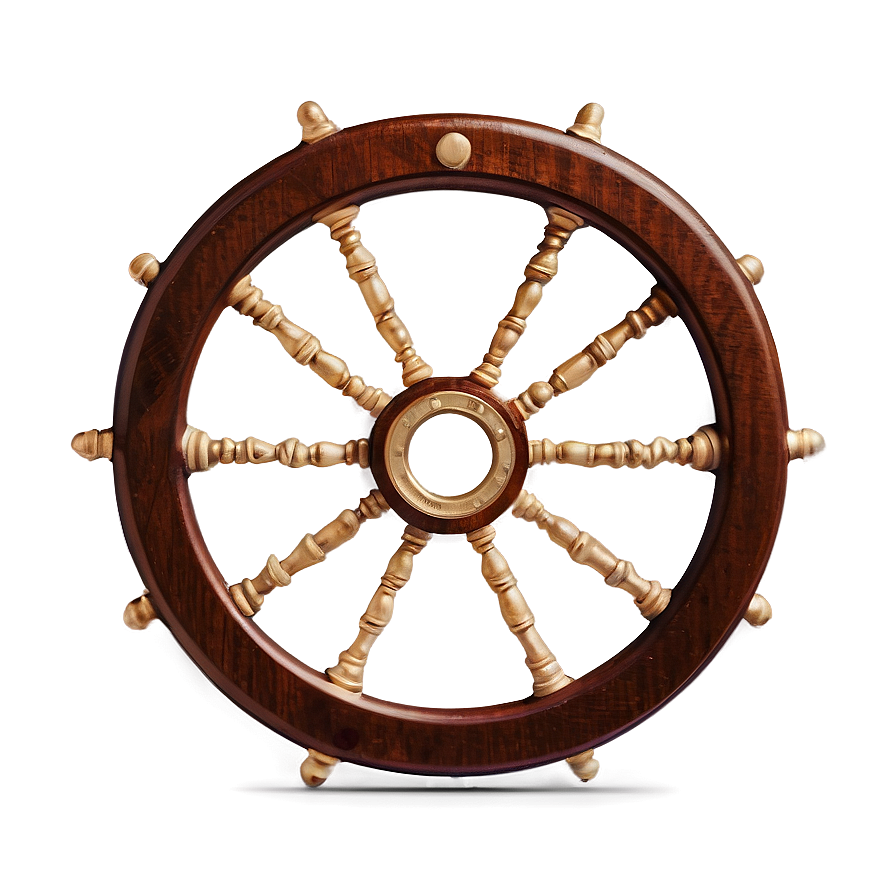 Retro Sailboat Steering Wheel Png 2