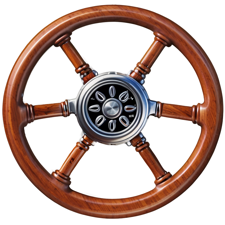 Retro Sailboat Steering Wheel Png 45