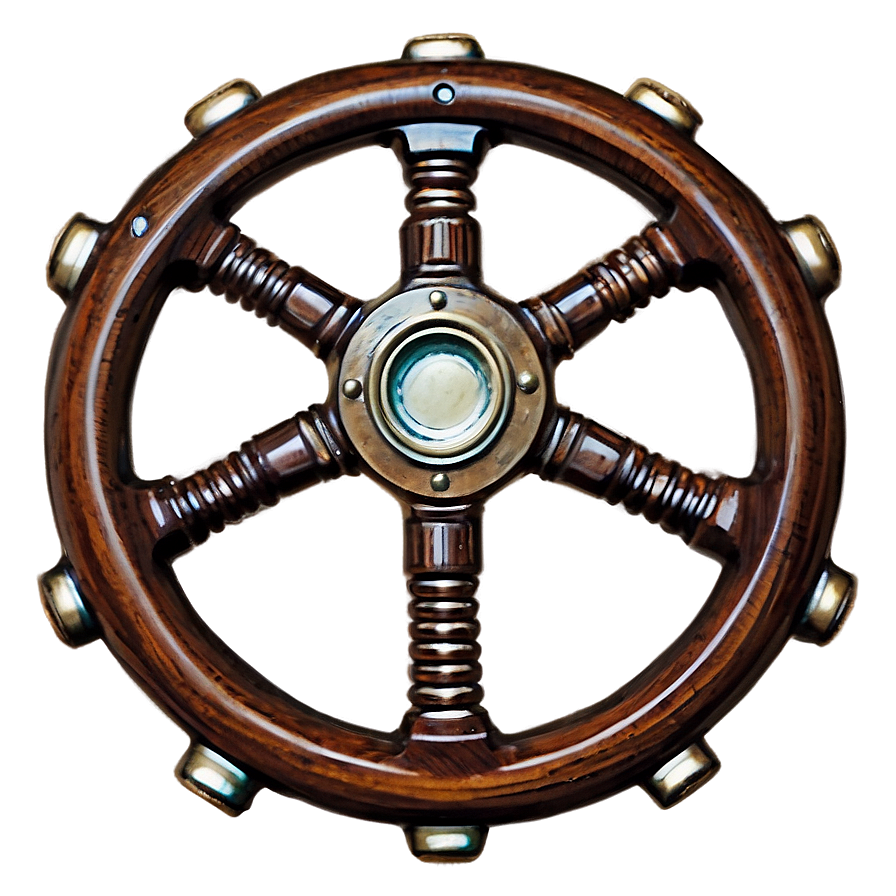 Retro Sailboat Steering Wheel Png Rmp72