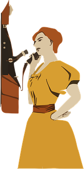 Retro Singer Animated Illustration