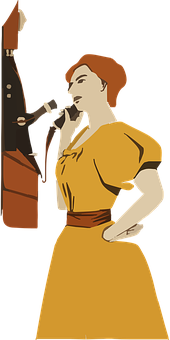 Retro Singer Illustration