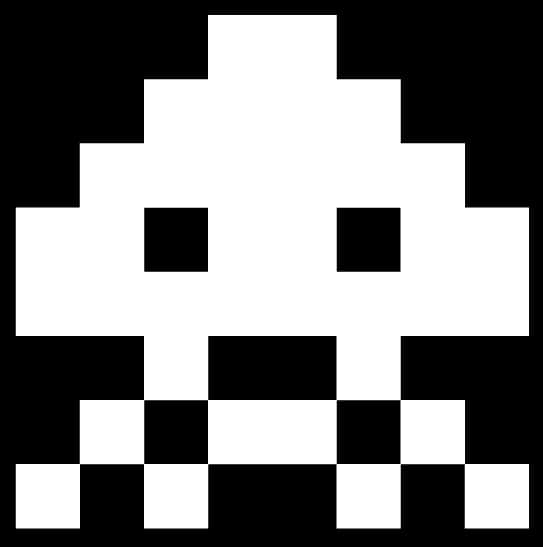 Retro Space Invader Pixel Art