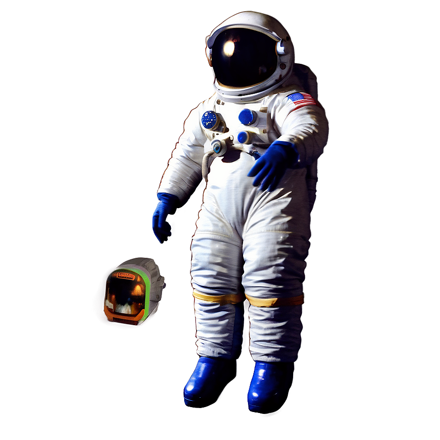 Retro Space Man Astronaut Png Lqc10