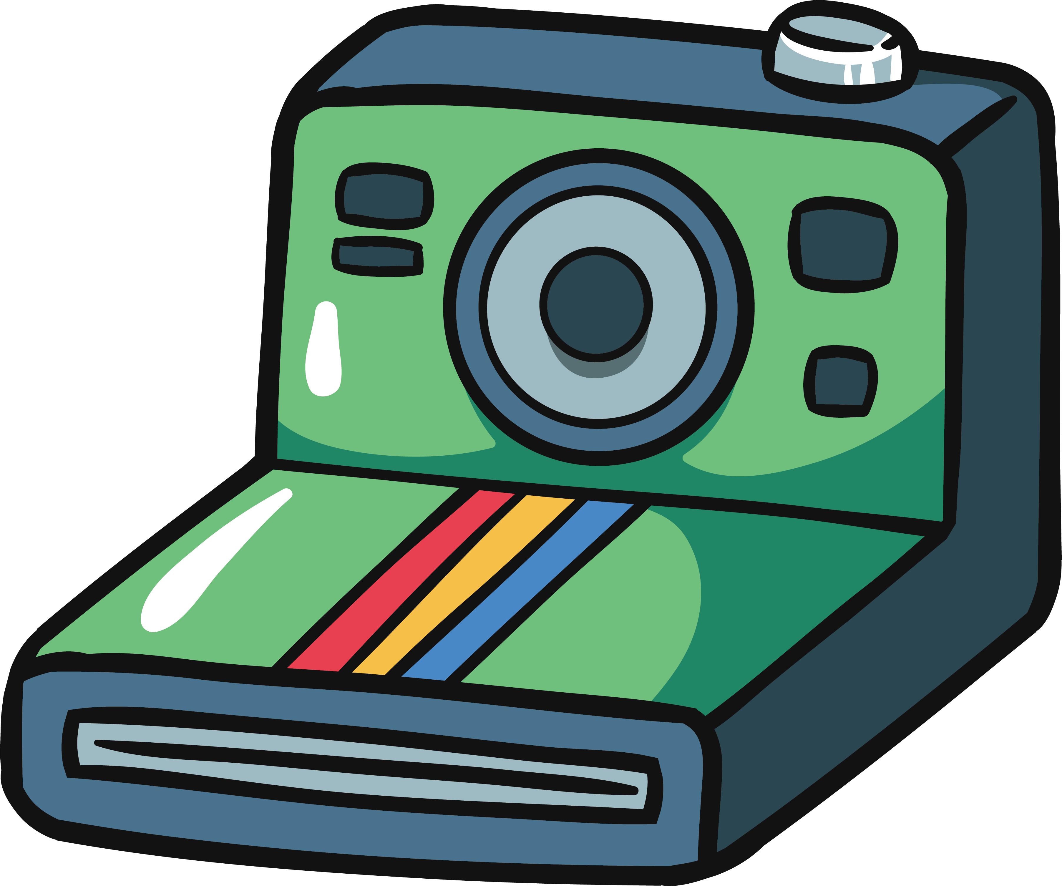 Retro Style Instant Camera Vector