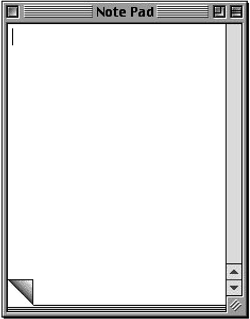 Retro Style Notepad Interface