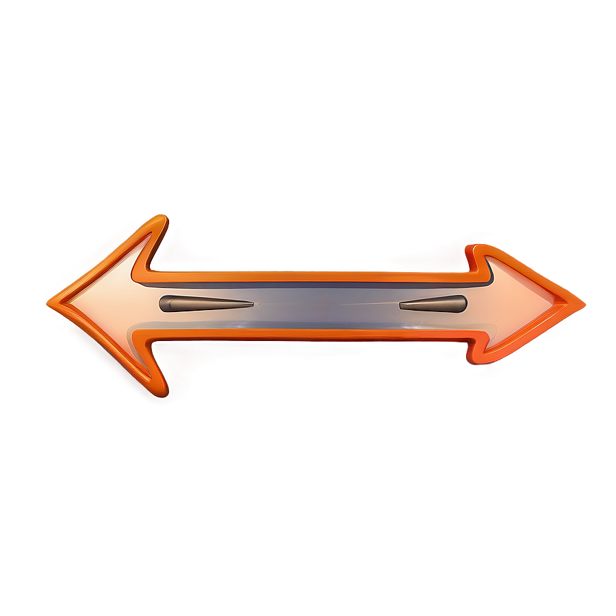 Retro Style Orange Arrow Png 06262024