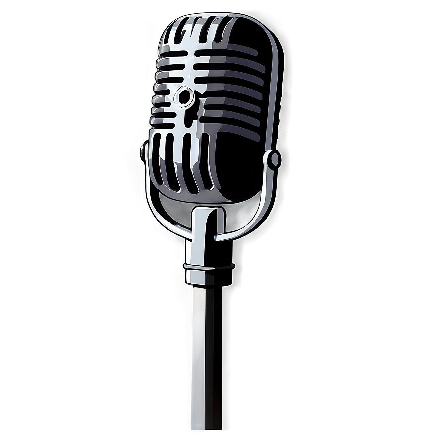 Retro Style Podcast Mic Png Ssx37