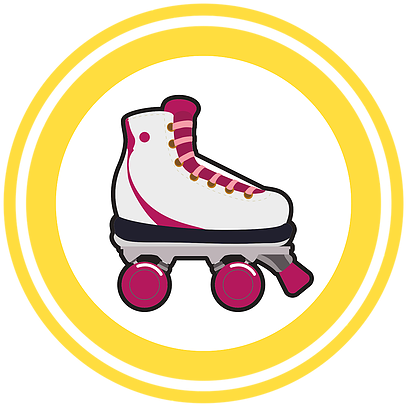 Retro Style Roller Skate Illustration