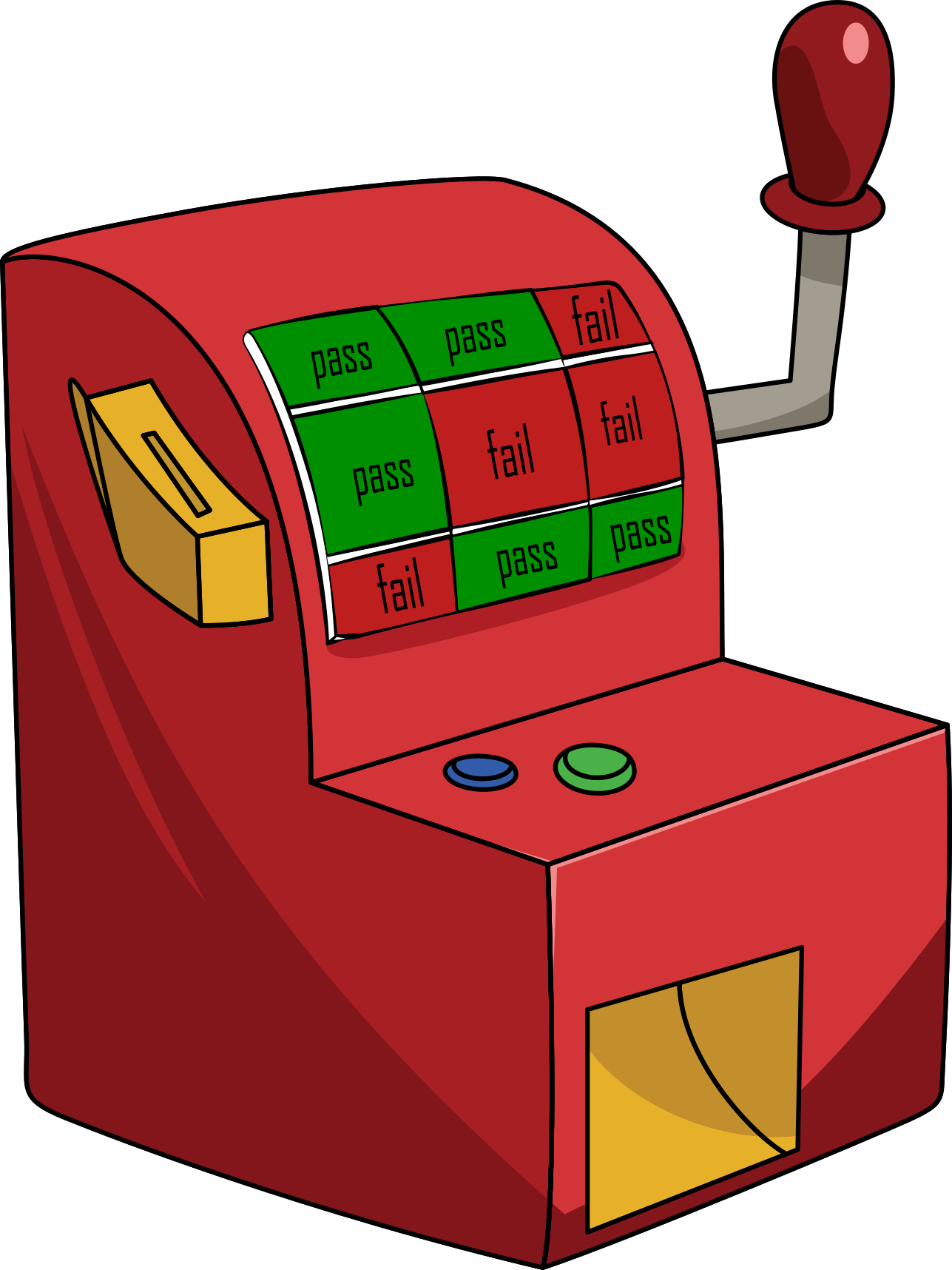 Retro Style Slot Machine Illustration