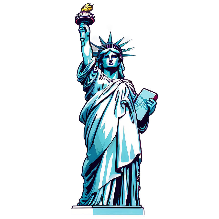 Retro Style Statue Of Liberty Png 30